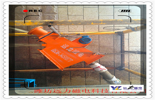 管道除鐵器，青海滾筒管道除鐵器效果_內(nèi)部構(gòu)造結(jié)構(gòu)圖_青海滾筒管道除鐵器效果工作原理_安裝示意圖